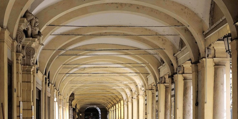 Monumental porticos of Piazza San Carlo